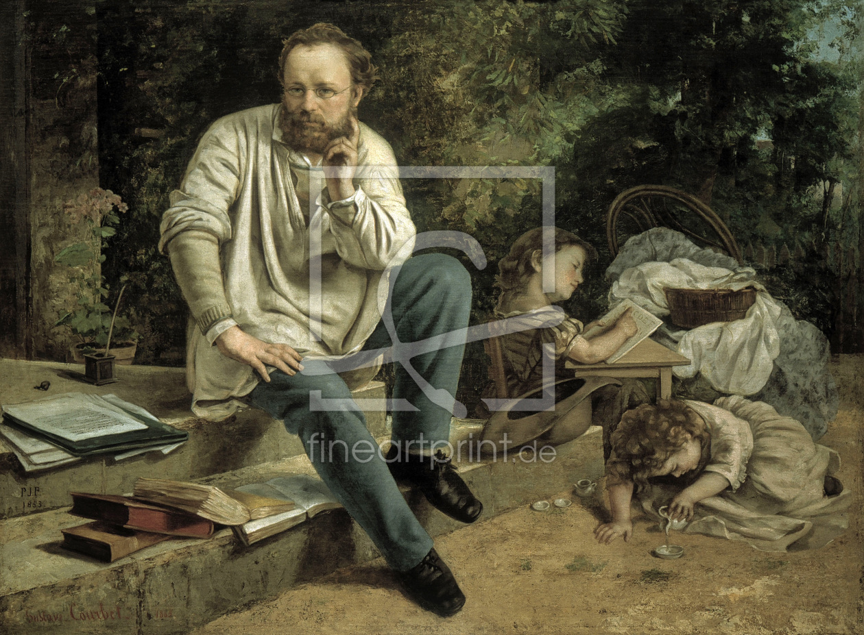 Bild-Nr.: 30008953 Courbet / Proudhon with his children erstellt von Courbet, Gustave