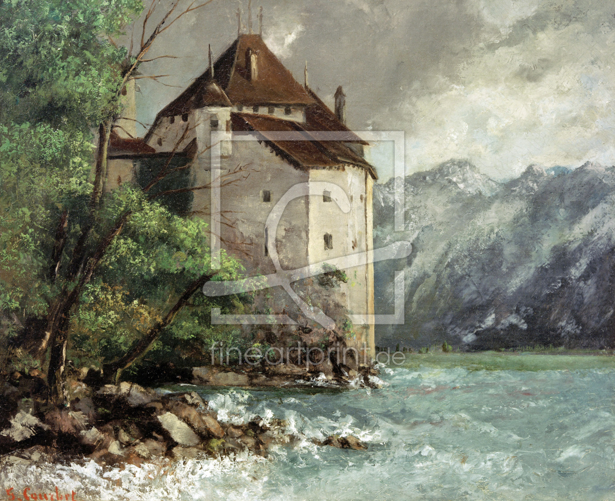 Bild-Nr.: 30008959 Courbet / Château de Chillon / Painting erstellt von Courbet, Gustave