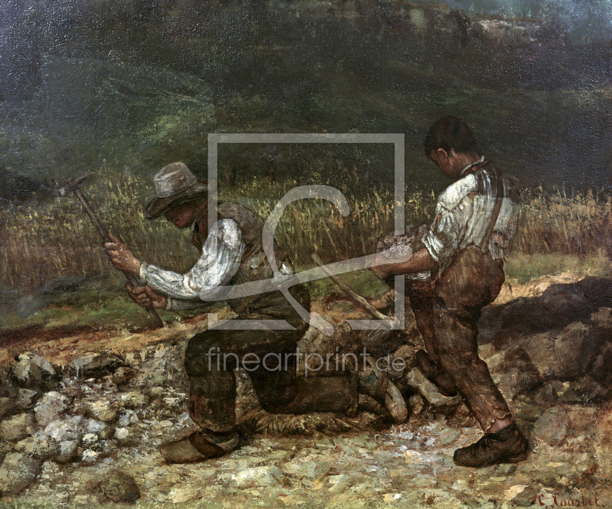 Bild-Nr.: 30008961 Courbet / The Stone Breakers / Painting erstellt von Courbet, Gustave