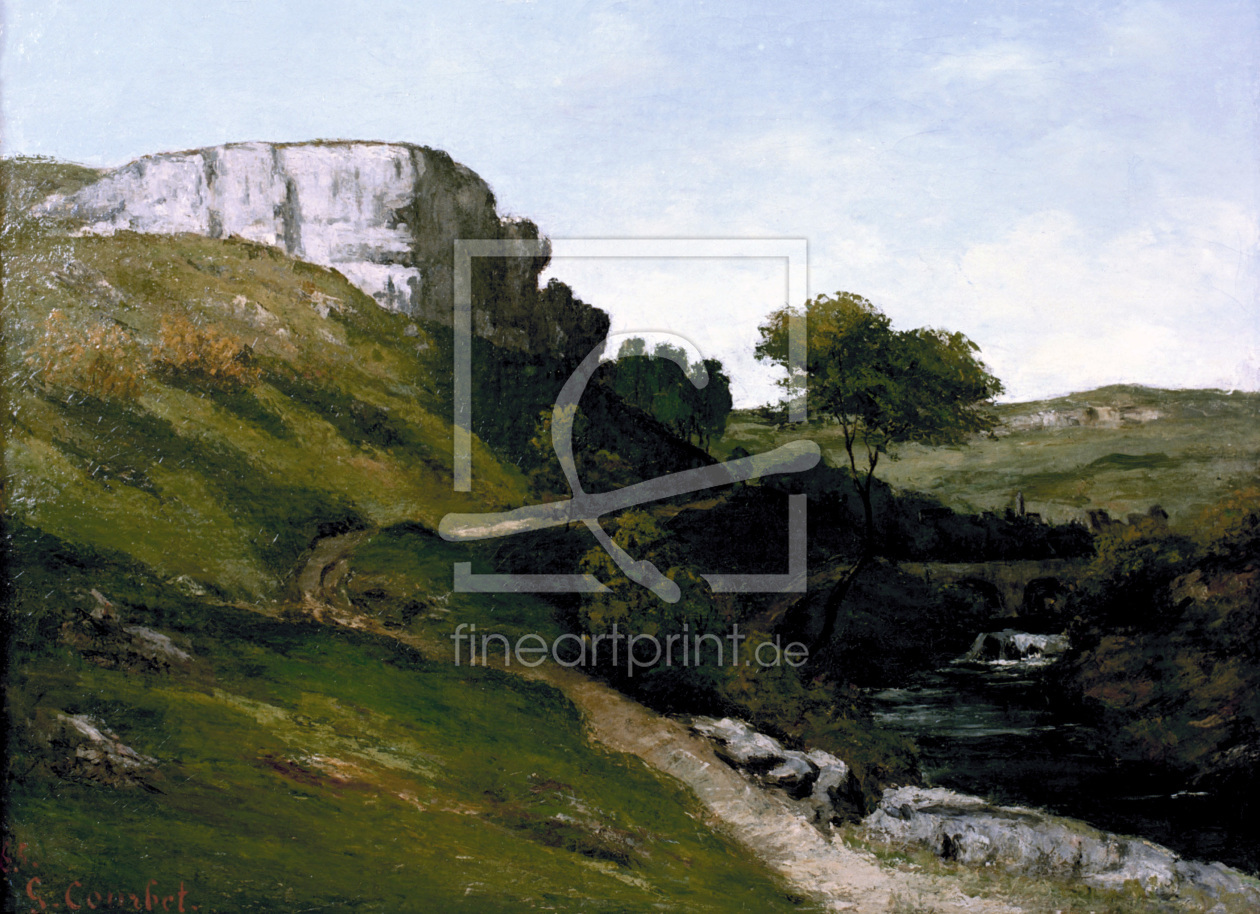 Bild-Nr.: 30008981 G.Courbet / Landscape with River / 1865 erstellt von Courbet, Gustave