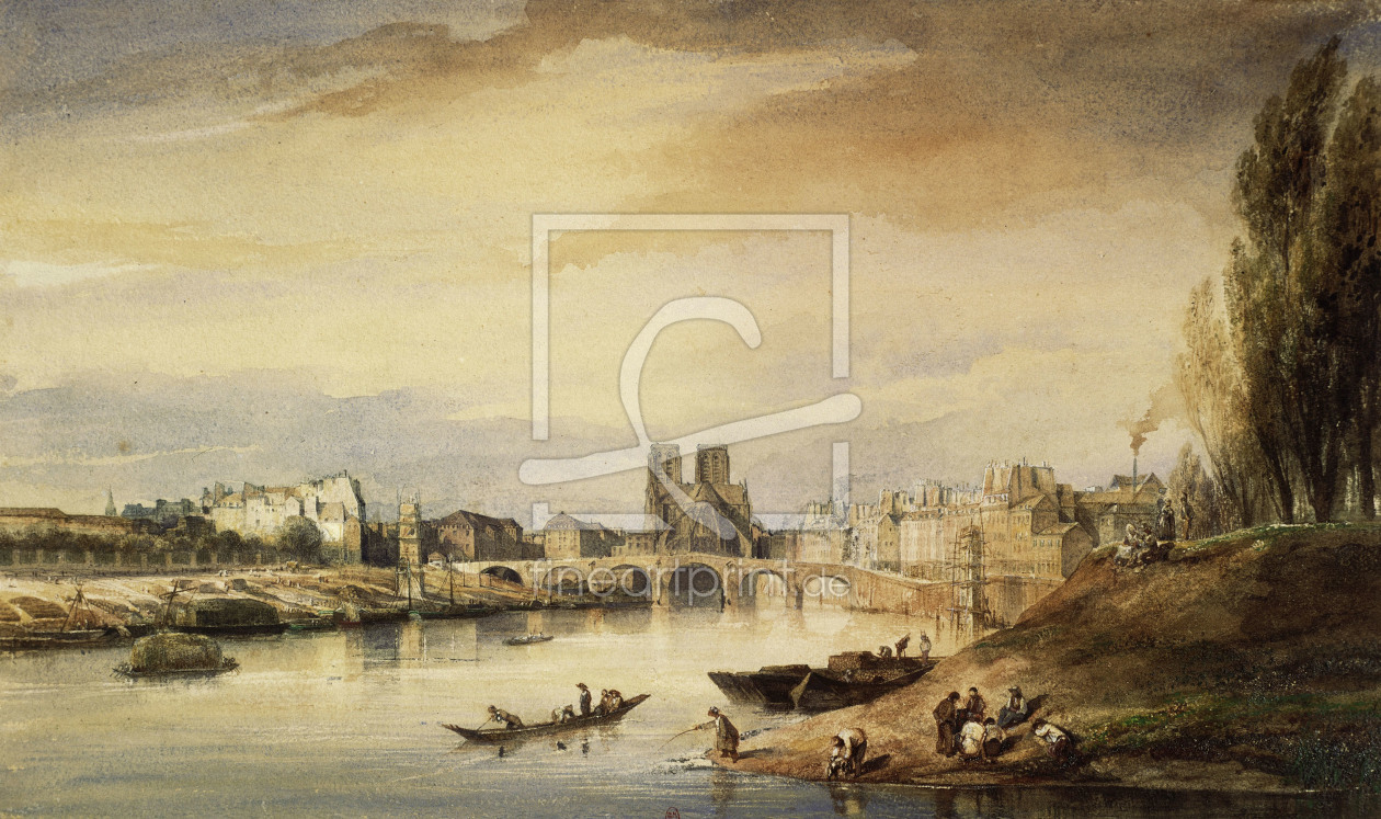 Bild-Nr.: 30009001 Daubigny/ Seine with view of Notre Dame. Bild-Nr.: 30009001 Daubigny/ Seine with view of Notre Dame. erstellt von Daubigny, Charles-François