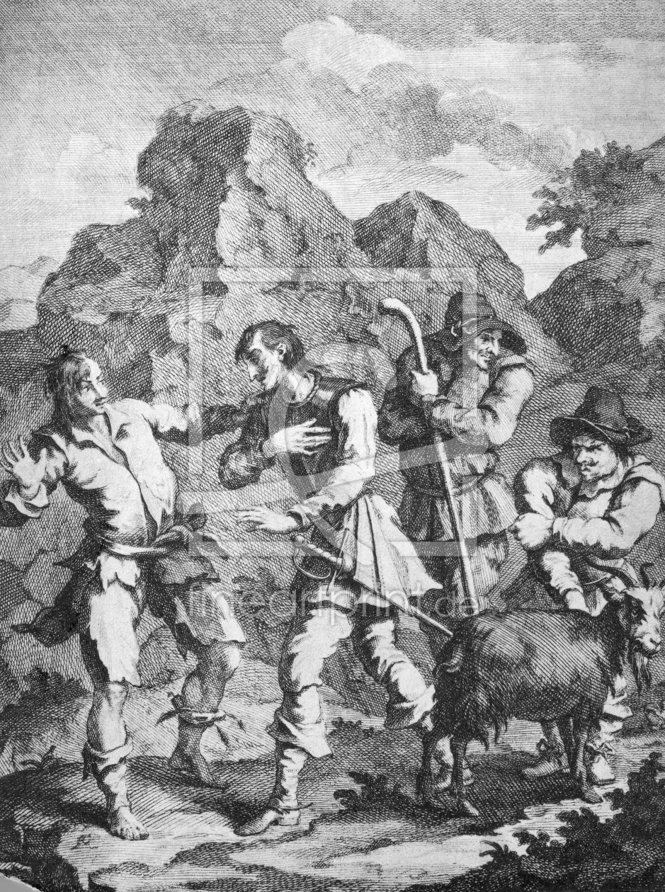 Bild-Nr.: 30009174 Cervantes, Don Quixote / Engr.by Hogarth erstellt von Hogarth, William