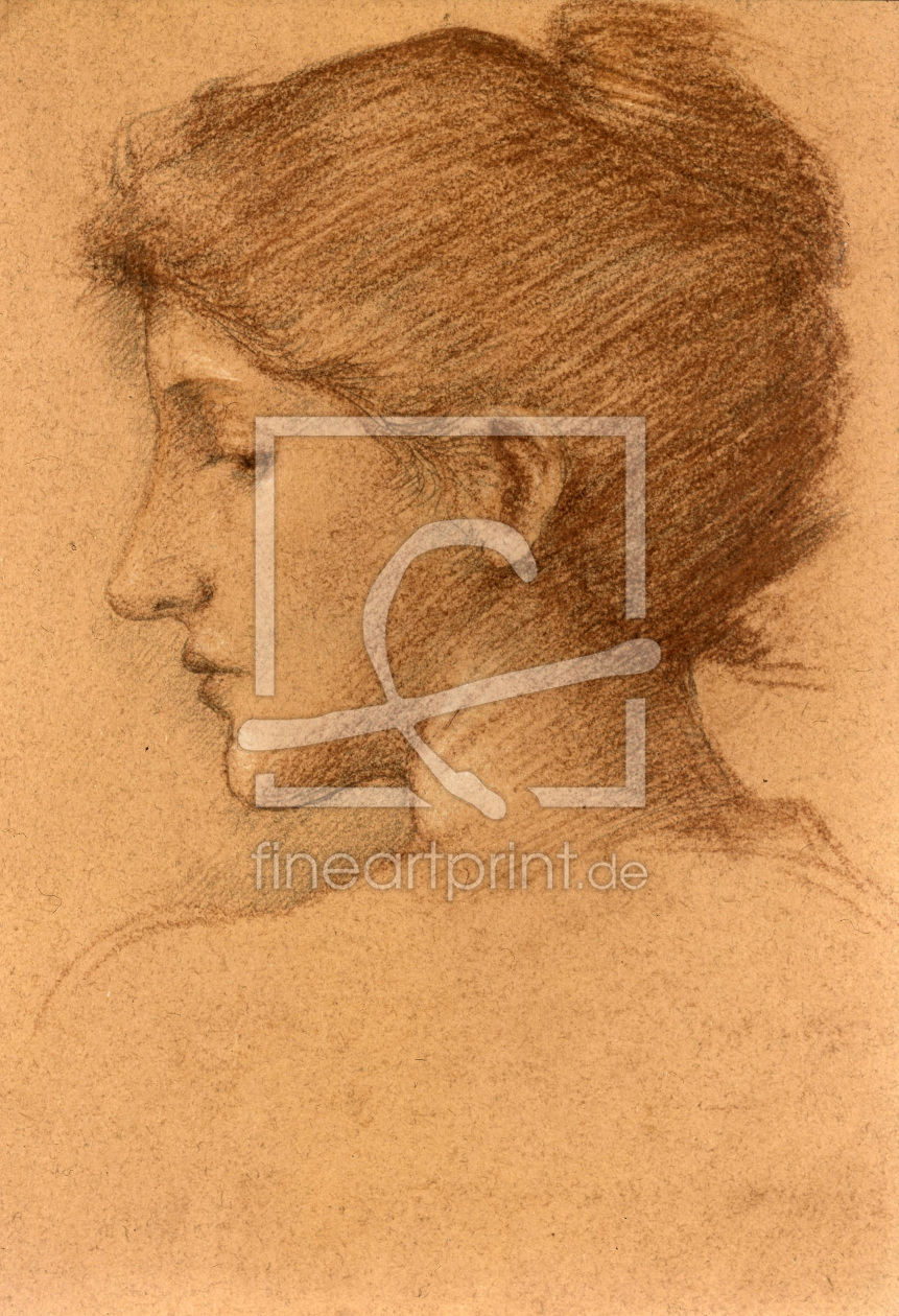 Bild-Nr.: 30009224 E.Burne-Jones, Study of a Female Head. erstellt von Burne-Jones, Edward