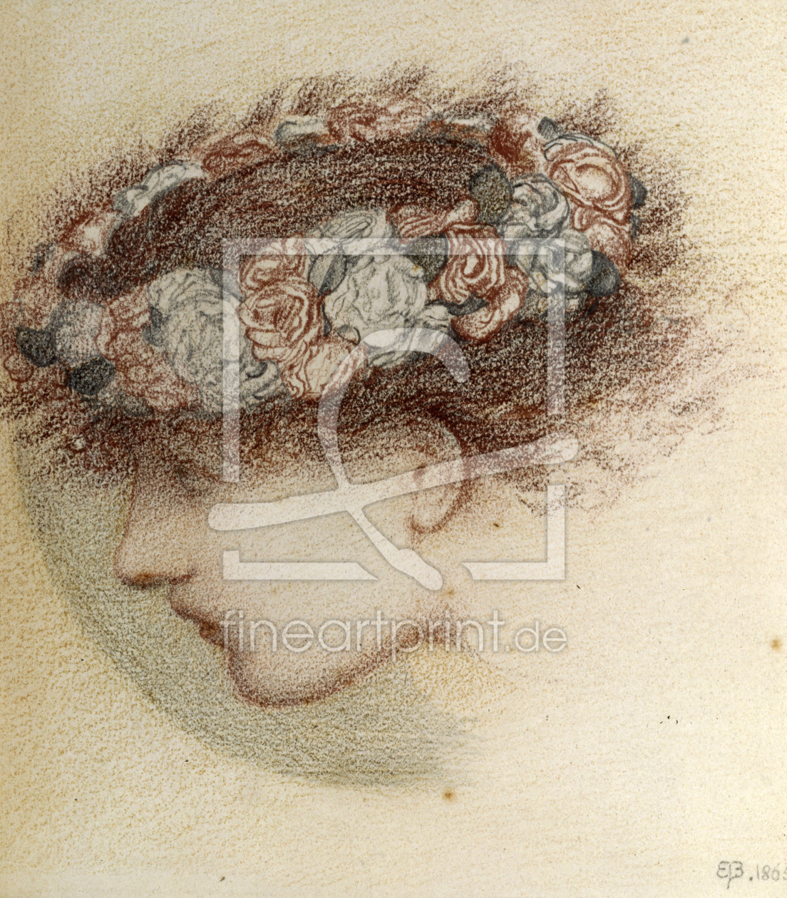 Bild-Nr.: 30009228 E. Burne-Jones, Study for head of Cupid erstellt von Burne-Jones, Edward