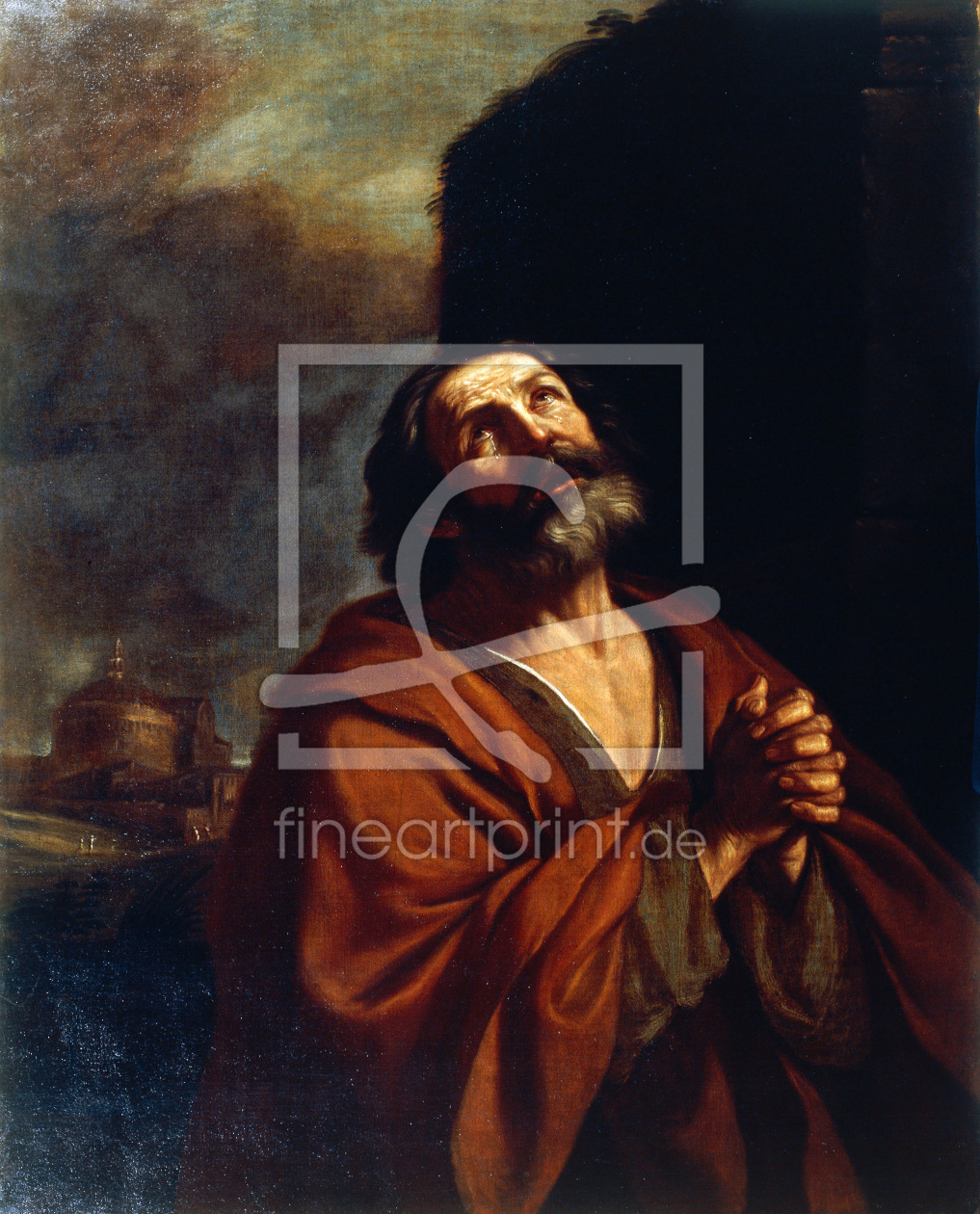 Bild-Nr.: 30009245 Guercino / The repentent Petrus erstellt von Guercino, Giovanni Francesco Barbieri