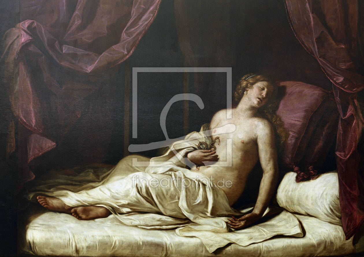 Bild-Nr.: 30009263 Death of Cleopatra /Ptg.by Guercino/ C17 erstellt von Guercino, Giovanni Francesco Barbieri