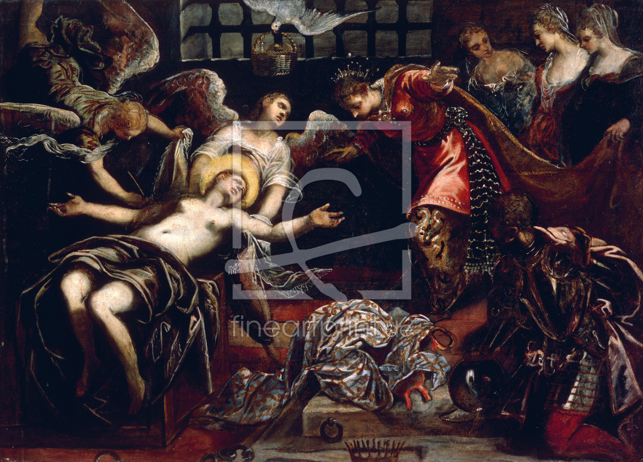 Bild-Nr.: 30009381 Tintoretto/St. Catherine in the Dungeon erstellt von Tintoretto, Jacopo
