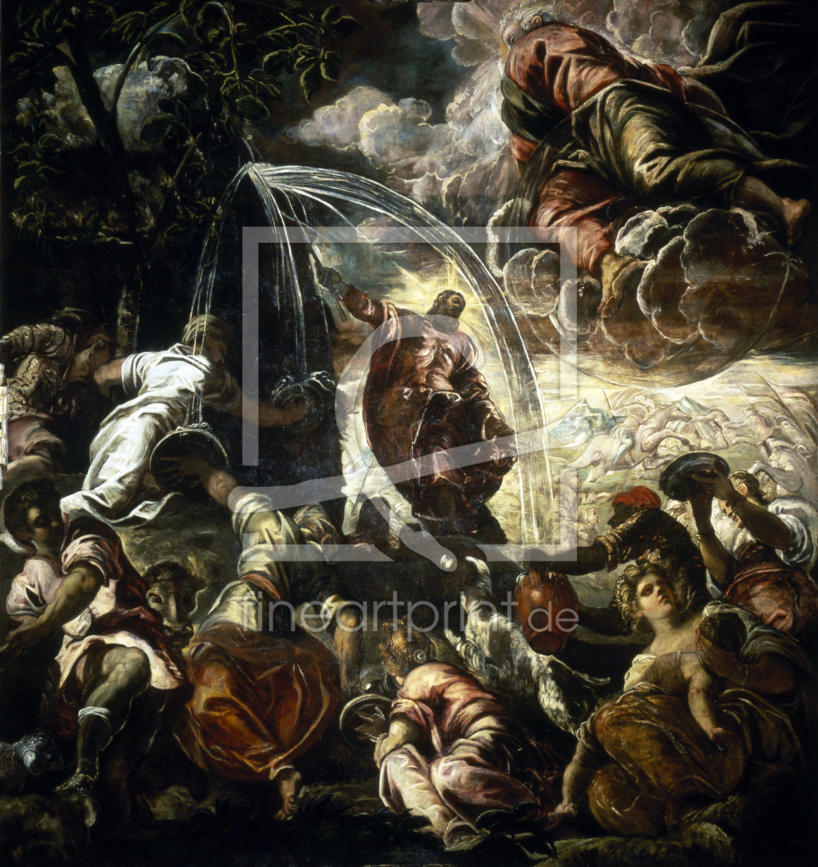 Bild-Nr.: 30009445 Moses draw water from rocks / Tintoretto erstellt von Tintoretto, Jacopo
