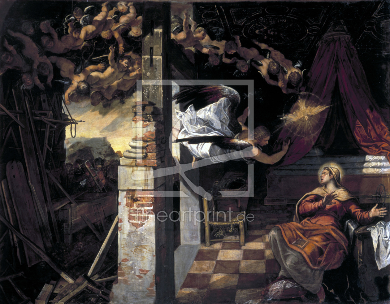 Bild-Nr.: 30009555 Tintoretto, Virgin's Annuncation erstellt von Tintoretto, Jacopo