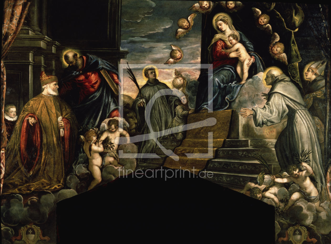 Bild-Nr.: 30009566 Andrea Grittin worshipping / Tintoretto erstellt von Tintoretto, Jacopo