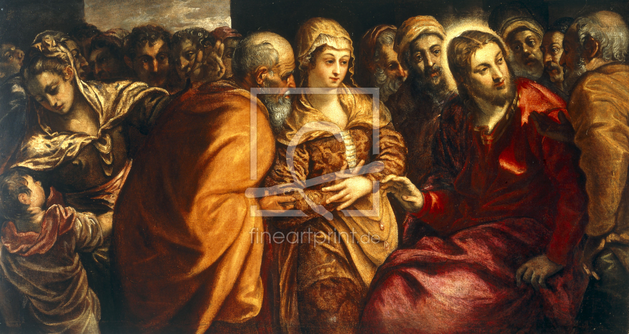 Bild-Nr.: 30009570 J.Tintoretto / Christ and Adulteress erstellt von Tintoretto, Jacopo