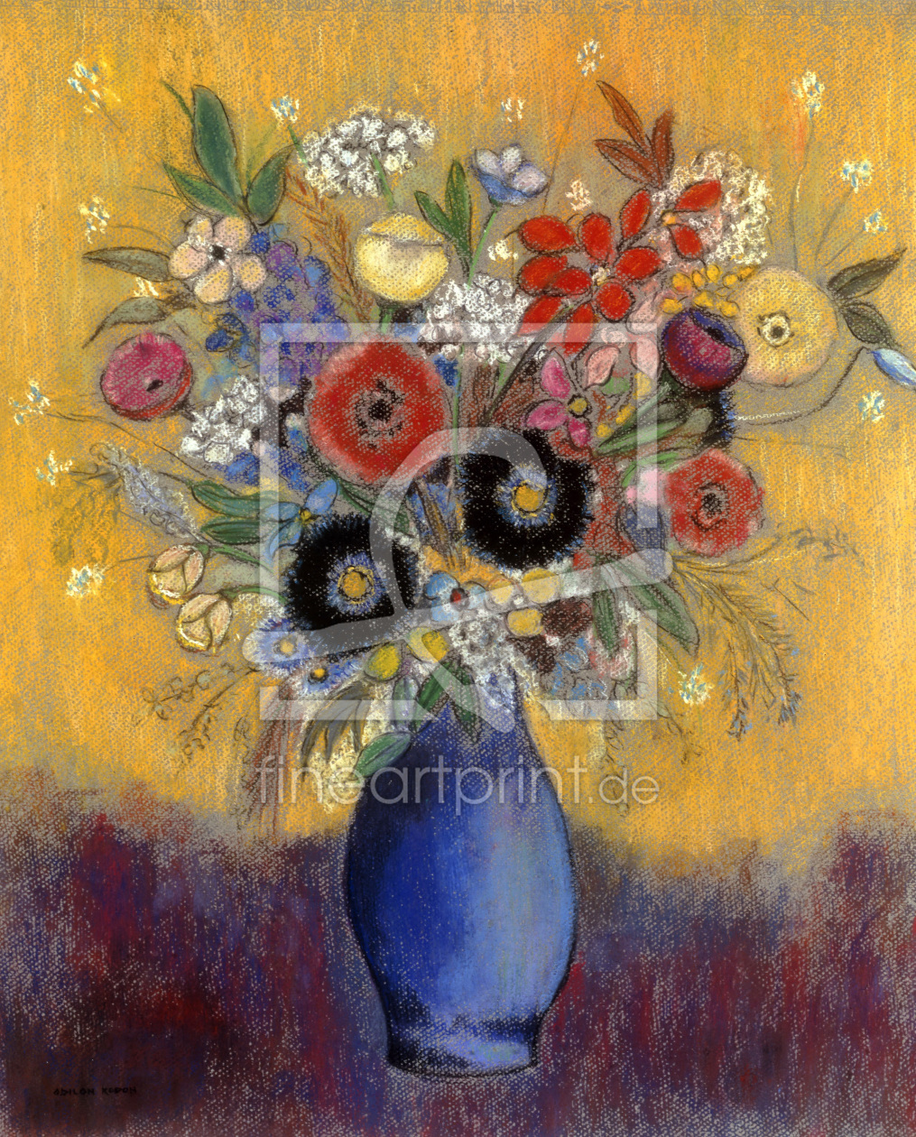 Bild-Nr.: 30009672 O.Redon, Flowers in a blue vase Bild-Nr.: 30009672 O.Redon, Flowers in a blue vase erstellt von Redon, Odilon