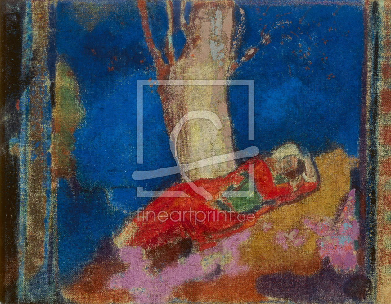 Bild-Nr.: 30009706 O.Redon / Woman Sleeping Under a Tree erstellt von Redon, Odilon