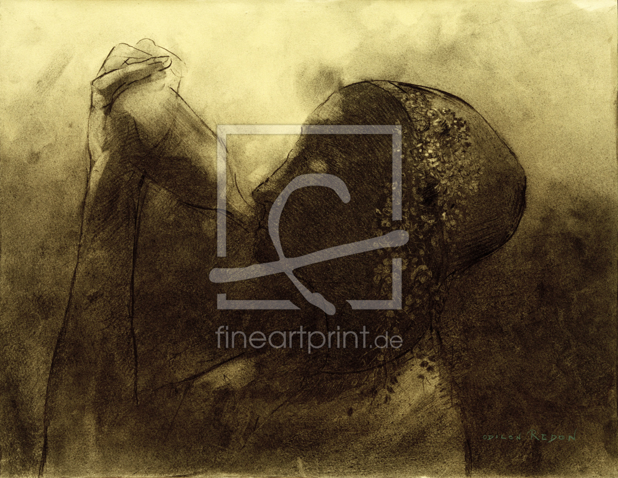 Bild-Nr.: 30009744 O.Redon, Woman drinking from a Bottle (I Bild-Nr.: 30009744 O.Redon, Woman drinking from a Bottle (I erstellt von Redon, Odilon