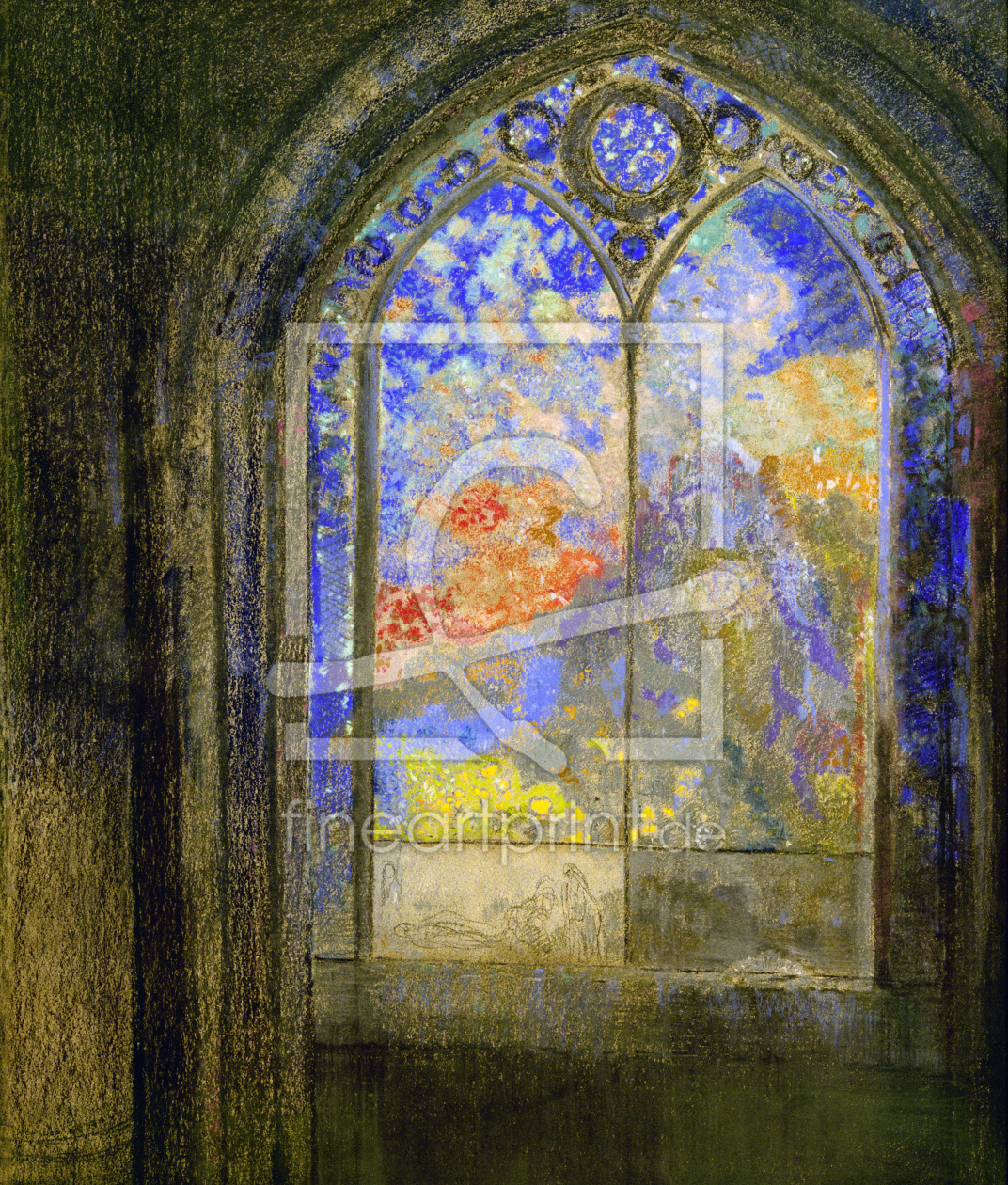 Bild-Nr.: 30009776 O.Redon, Stained-Glass Window.../Pastel erstellt von Redon, Odilon