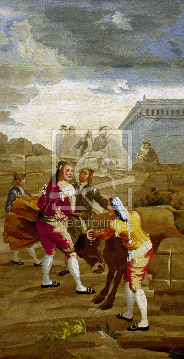 Bild-Nr.: 30009939 Goya, Fightimg w.Young Bull / Tapestry erstellt von Goya, Francisco de