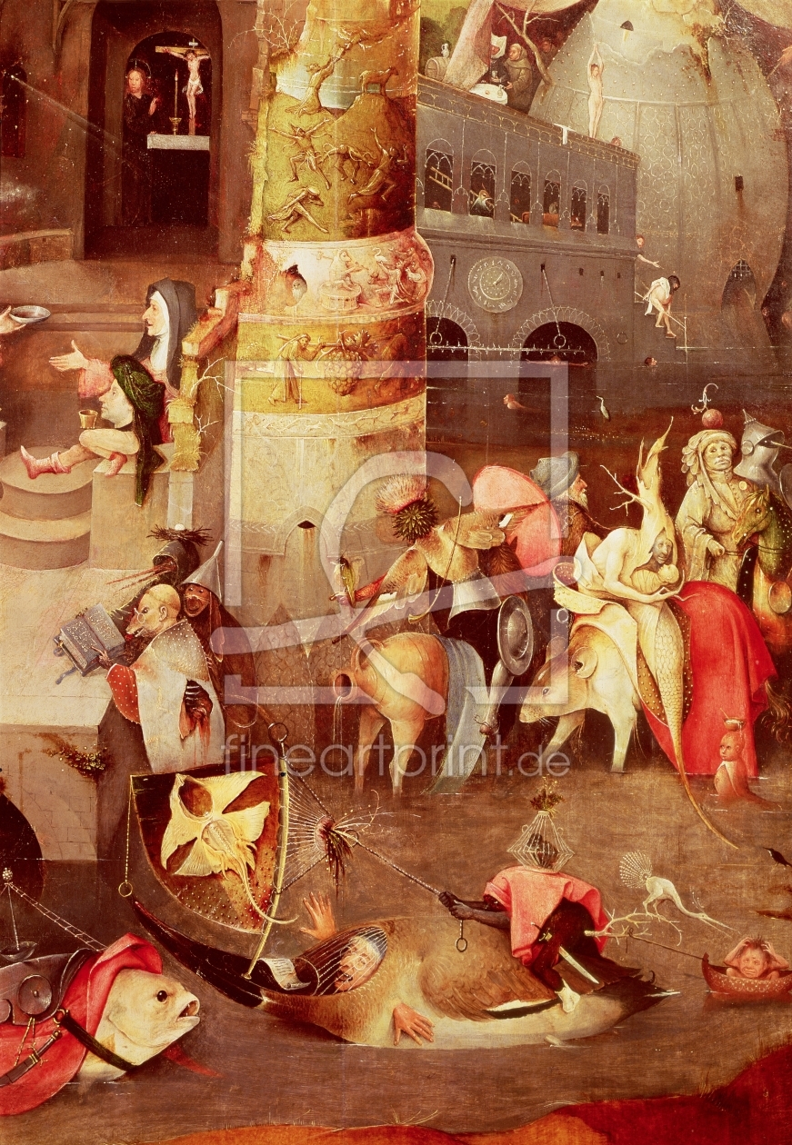 Bild-Nr.: 31000096 Triptych of the Temptation of St. Anthony, detail of the lower right hand side Bild-Nr.: 31000096 Triptych of the Temptation of St. Anthony, detail of the lower right hand side erstellt von Bosch, Hieronymus