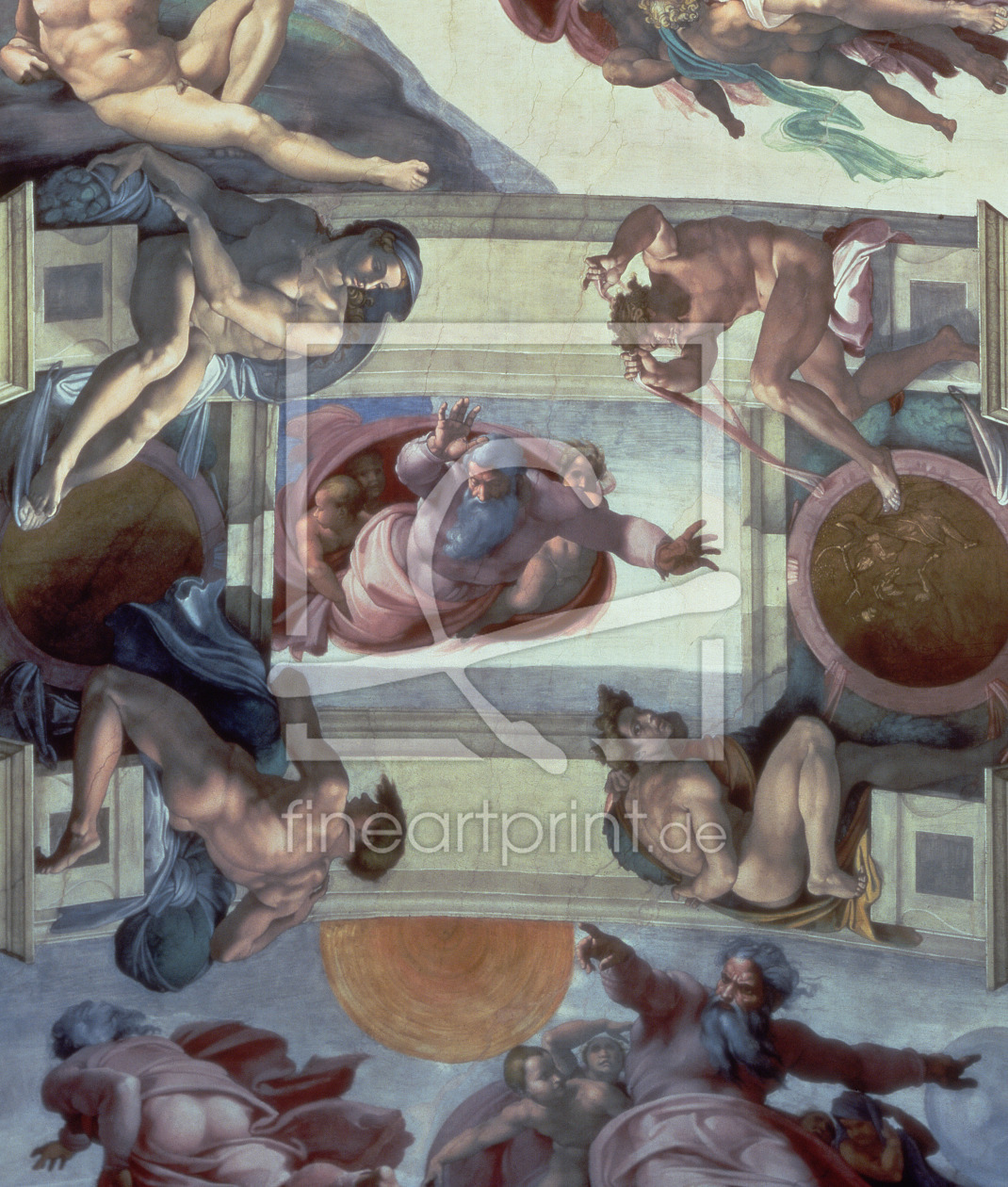 Bild-Nr.: 31000139 Sistine Chapel Ceiling : The Separation of the Waters from the Earth, 1511-12 erstellt von Buonarroti, Michelangelo (Michelangelo di Lodovico Buonarroti Simoni)