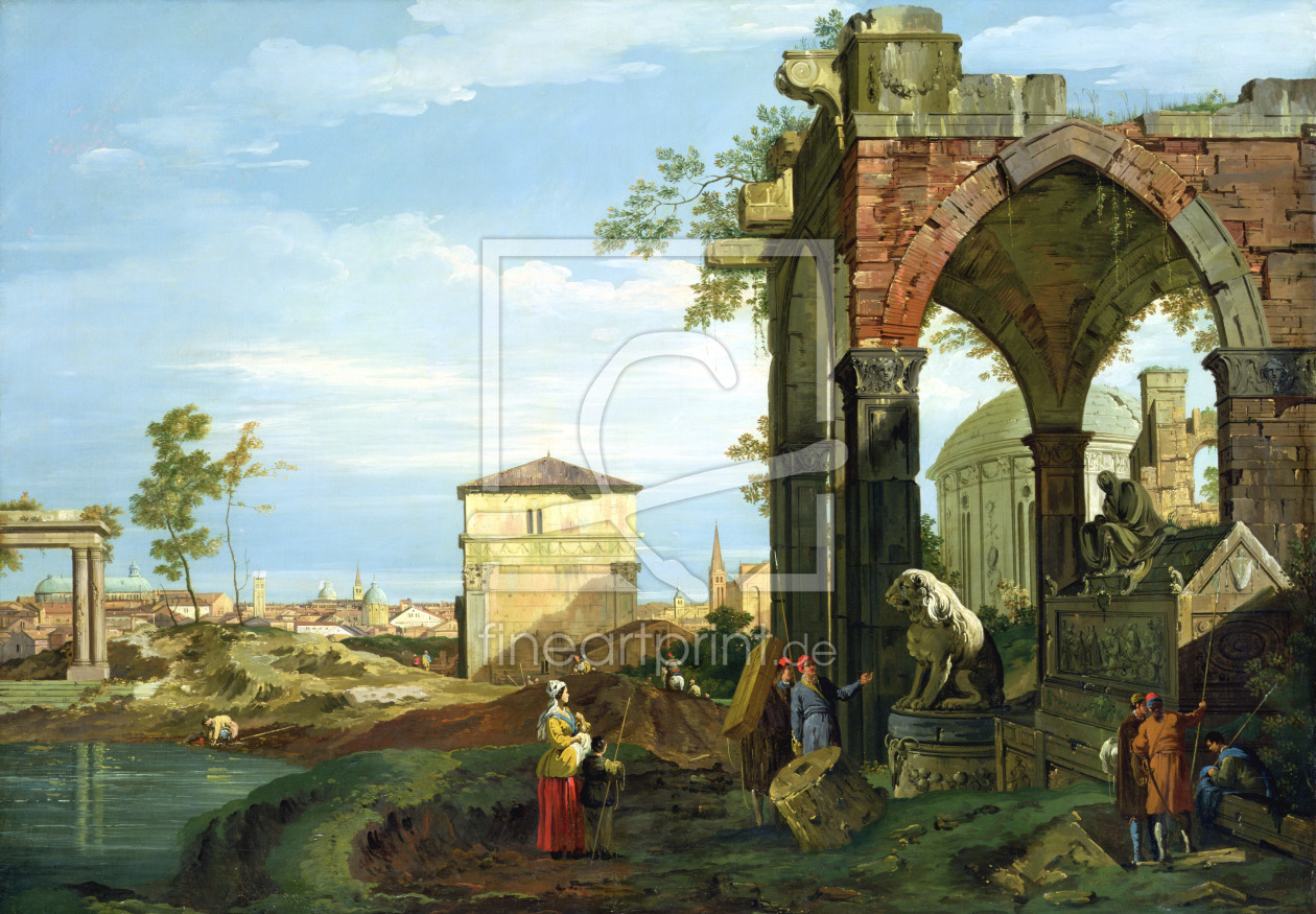 Bild-Nr.: 31000156 Capriccio with Motifs from Padua, c.1756 erstellt von Canal, Giovanni Antonio & Bellotto, Bernardo