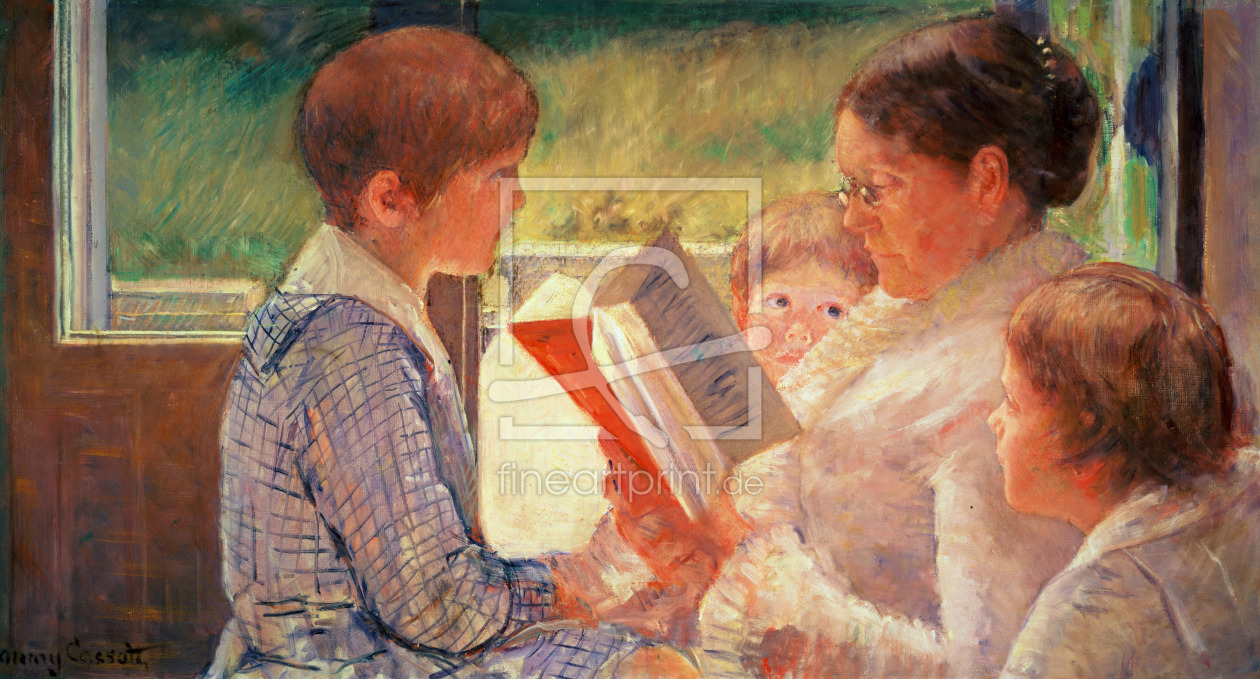 Bild-Nr.: 31000179 Mrs Cassatt Reading to her Grandchildren, 1888 erstellt von Cassatt, Mary