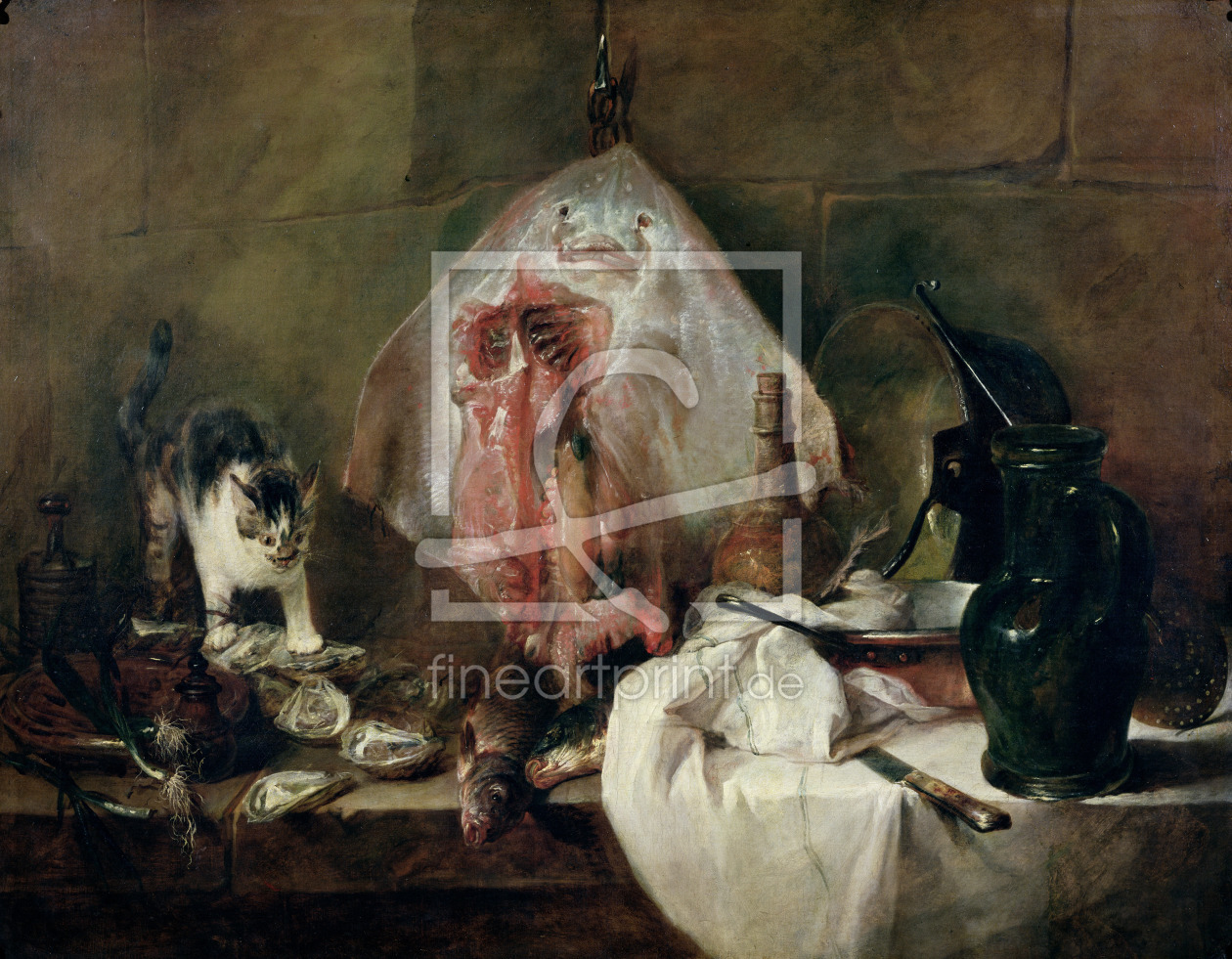 Bild-Nr.: 31000190 The Ray or, The Kitchen Interior, 1728 erstellt von Chardin, Jean Siméon