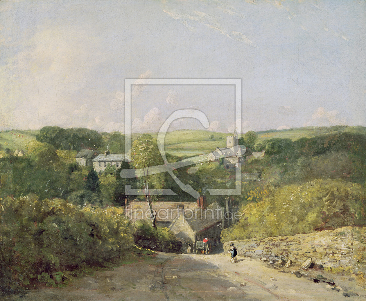 Bild-Nr.: 31000222 A View of Osmington Village with the Church and Vicarage, 1816 erstellt von Constable, John