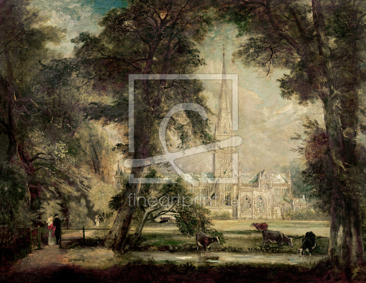 Bild-Nr.: 31000240 Salisbury Cathedral from the Bishop's Grounds, c.1822-23 erstellt von Constable, John