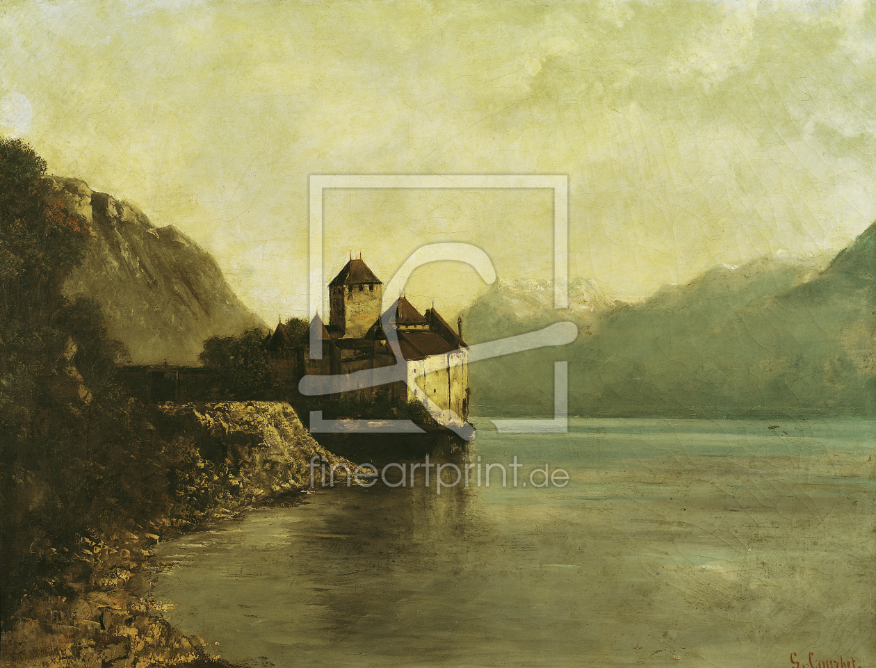 Bild-Nr.: 31000306 Chateau de Chillon, 1874 erstellt von Courbet, Gustave