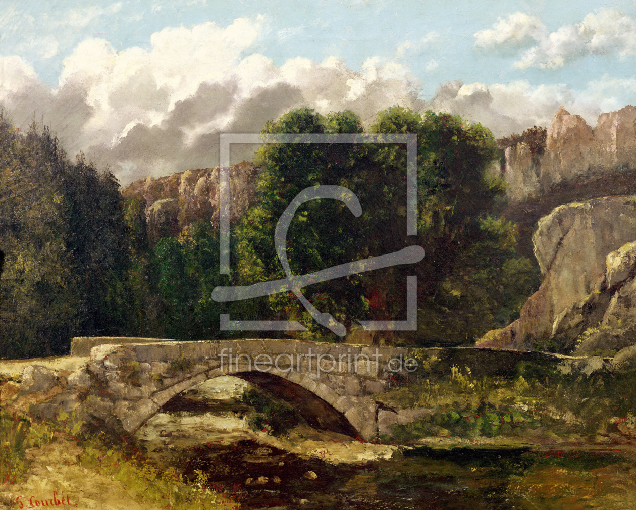 Bild-Nr.: 31000315 The Pont de Fleurie, Switzerland, 1873 erstellt von Courbet, Gustave