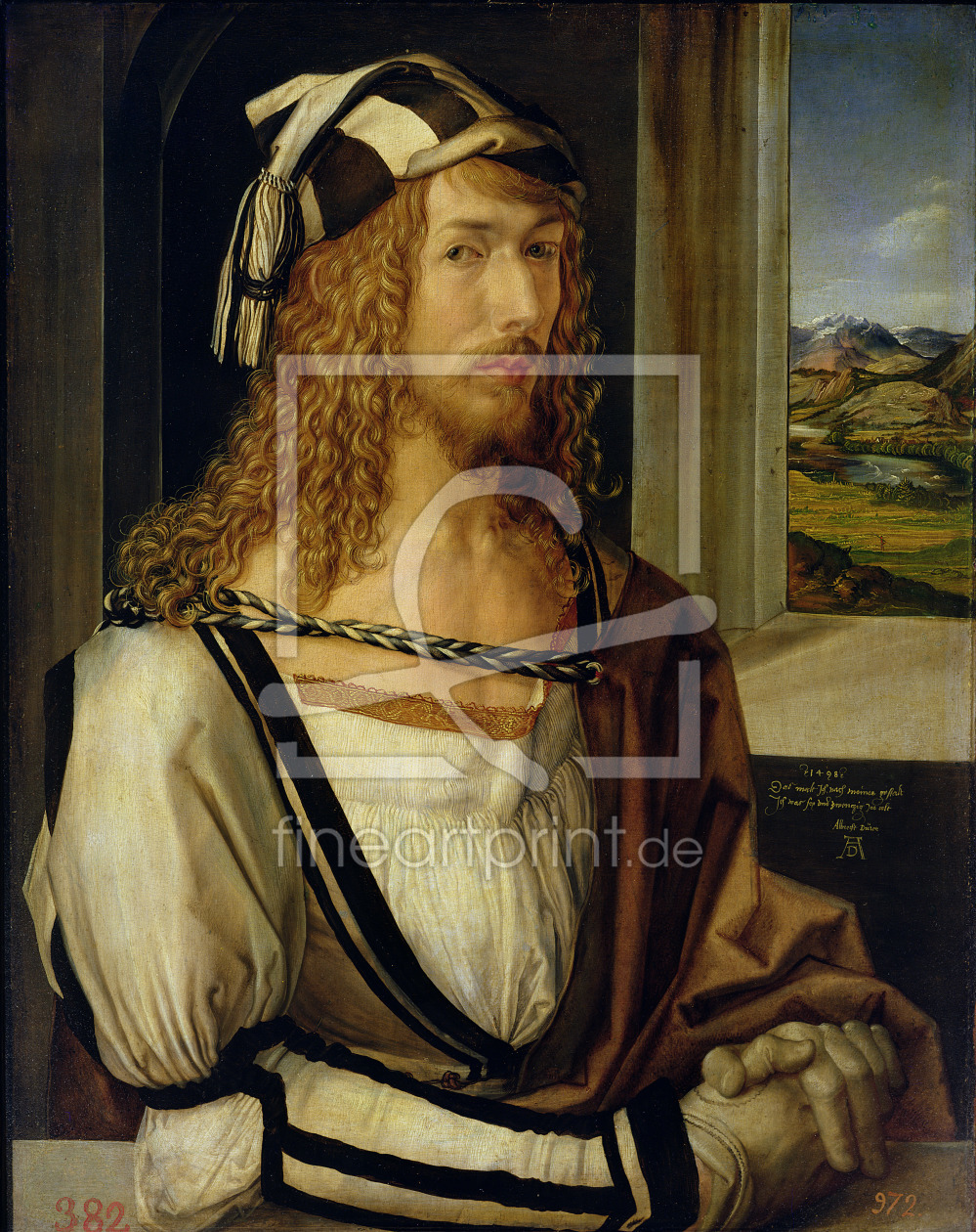 Bild-Nr.: 31000364 Self Portrait with Gloves, 1498 erstellt von Dürer, Albrecht