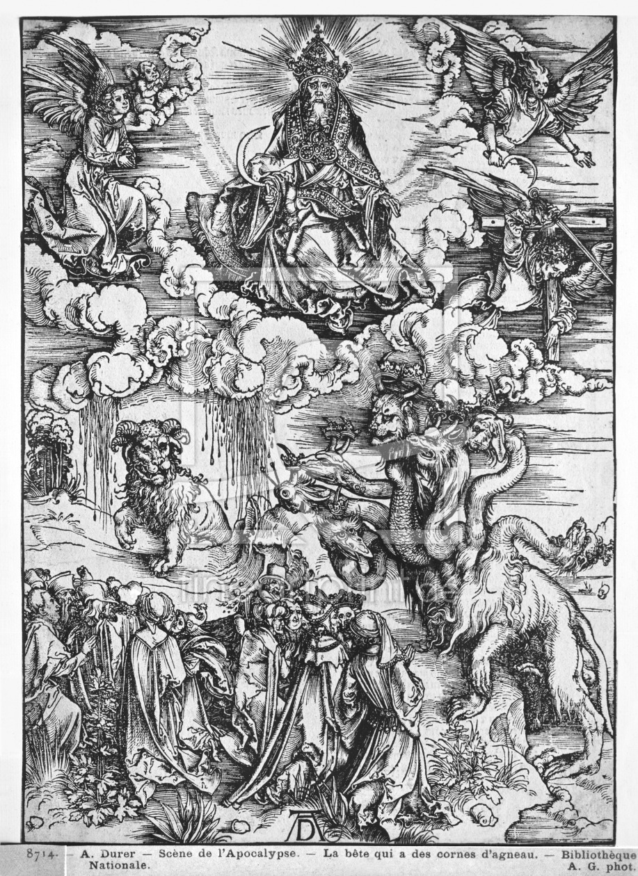 Bild-Nr.: 31000391 Scene from the Apocalypse, The seven-headed and ten-horned dragon erstellt von Dürer, Albrecht