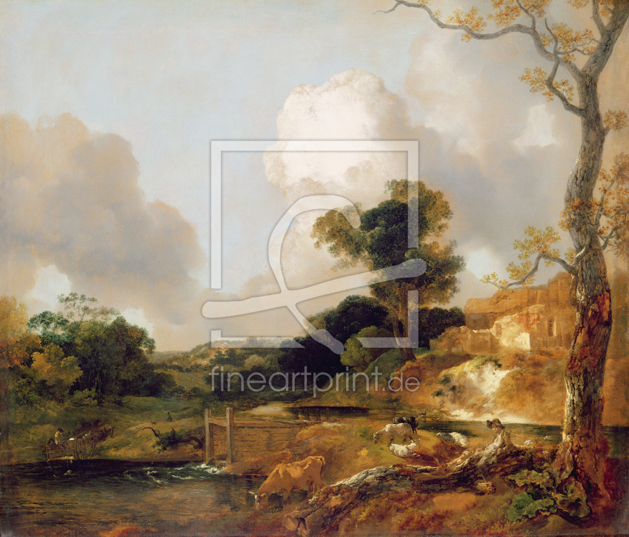 Bild-Nr.: 31000456 Landscape with Stream and Weir erstellt von Gainsborough, Thomas