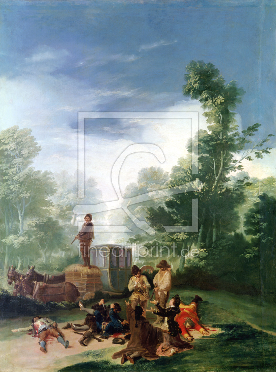 Bild-Nr.: 31000524 Attack on a Coach, 1787 erstellt von Goya, Francisco de