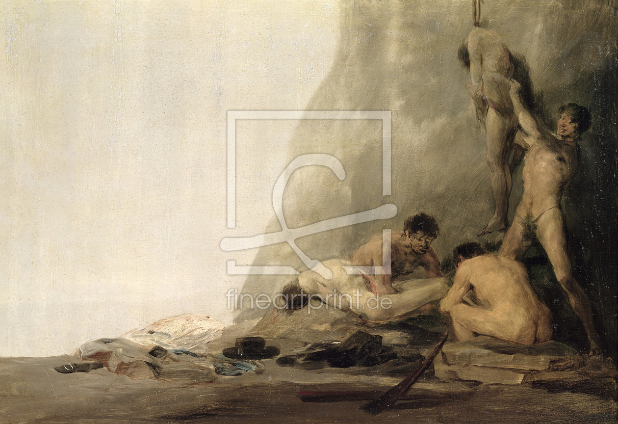 Bild-Nr.: 31000526 Cannibals Preparing their Victims, or The Bodies of Jean de Brebeuf and Gabriel  erstellt von Goya, Francisco de