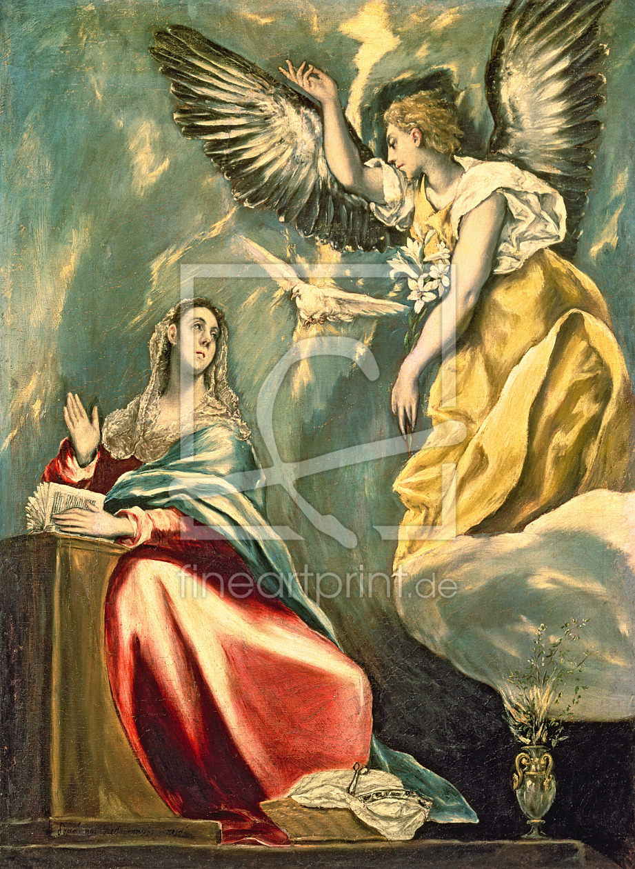 Bild-Nr.: 31000590 The Annunciation, c.1595-1600 erstellt von Greco, El (Domenikos Theotokopoulos)