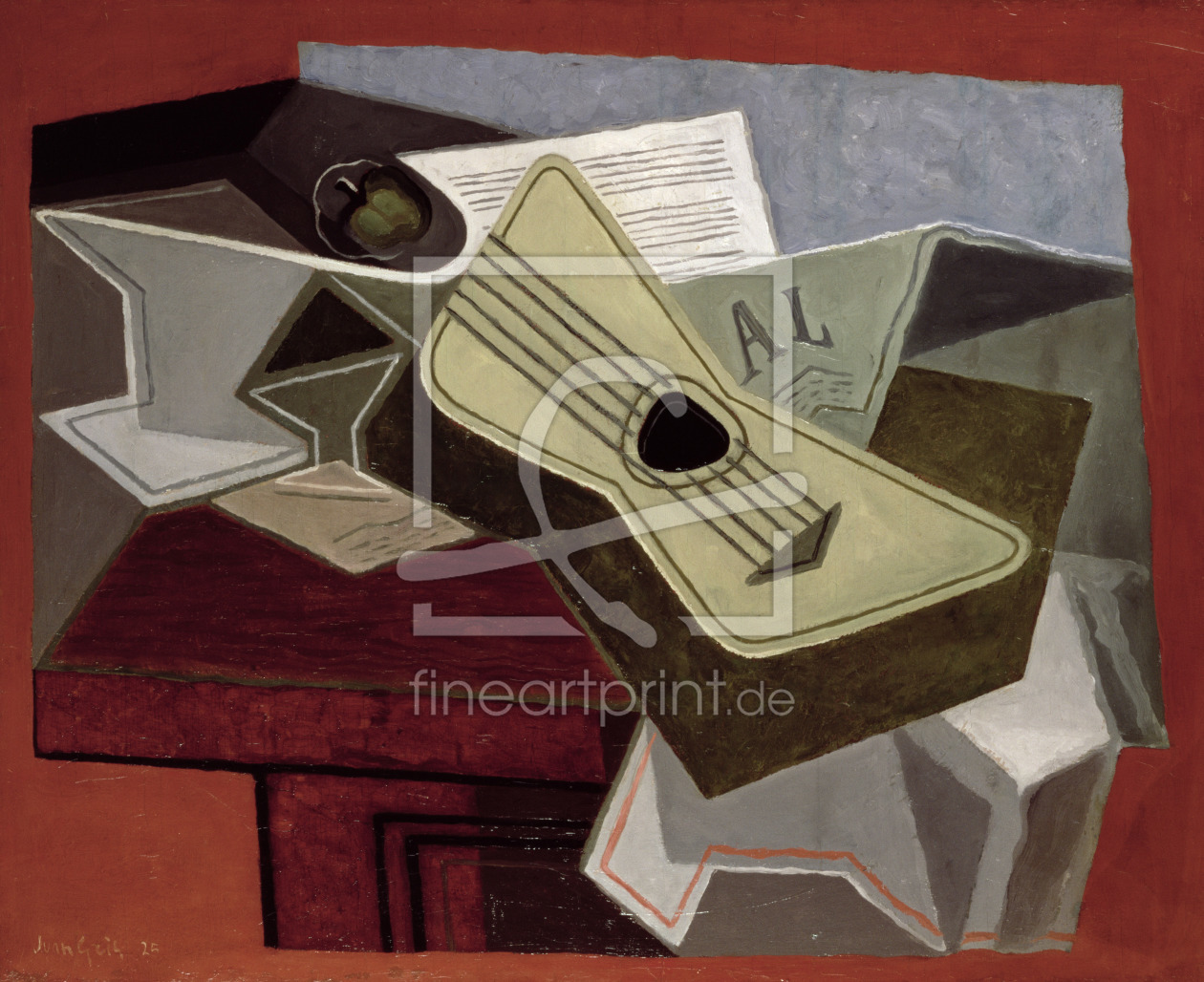 Bild-Nr.: 31000601 Guitar and Newspaper, 1925 erstellt von Gris, Juan