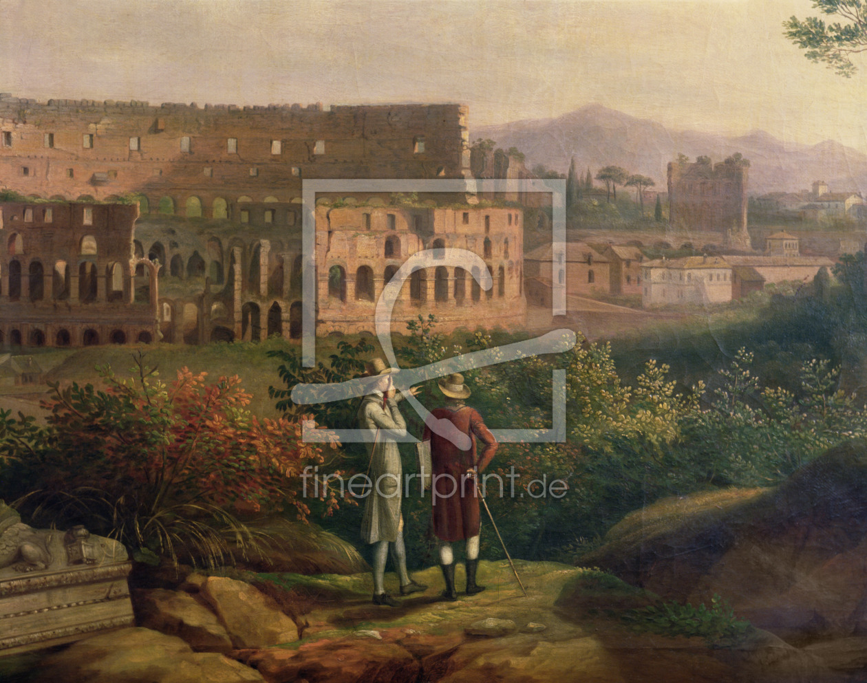 Bild-Nr.: 31000616 Johann Wolfgang von Goethe visiting the Colosseum in Rome, c.1790 erstellt von Hackert, Philipp