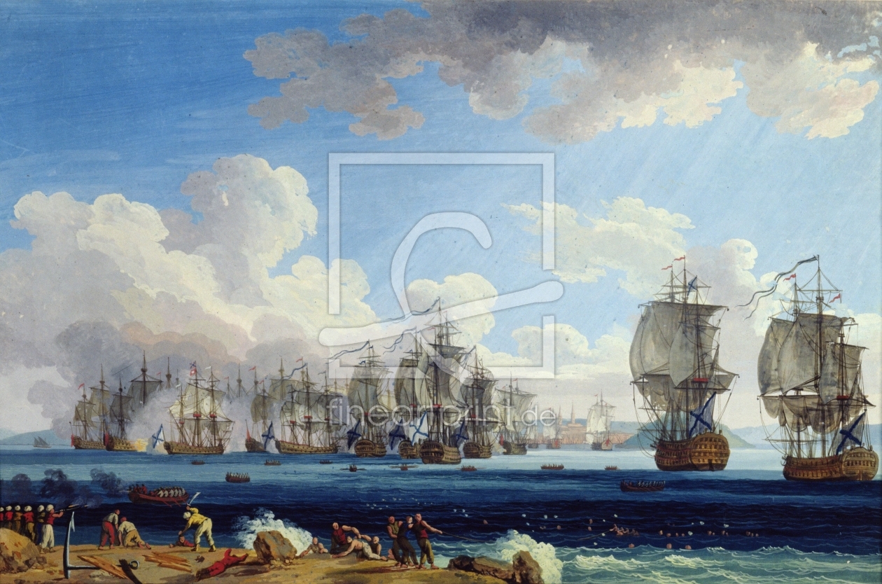 Bild-Nr.: 31000617 The Battle of Chesma on the 5th July 1770 erstellt von Hackert, Philipp
