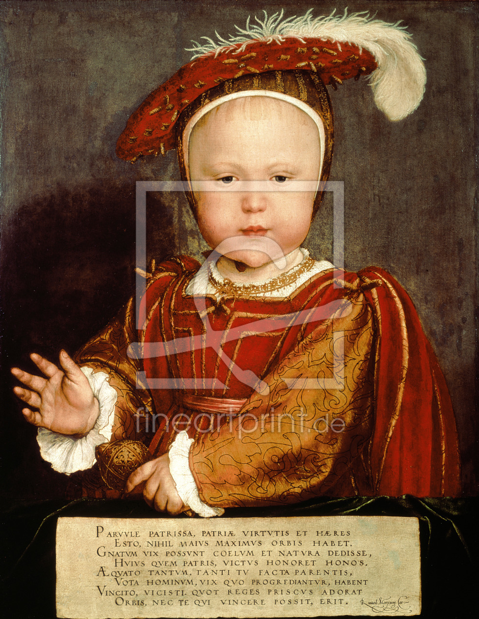 Bild-Nr.: 31000628 Portrait of Edward VI as a child, c.1538 erstellt von Hans Holbein der Jüngere