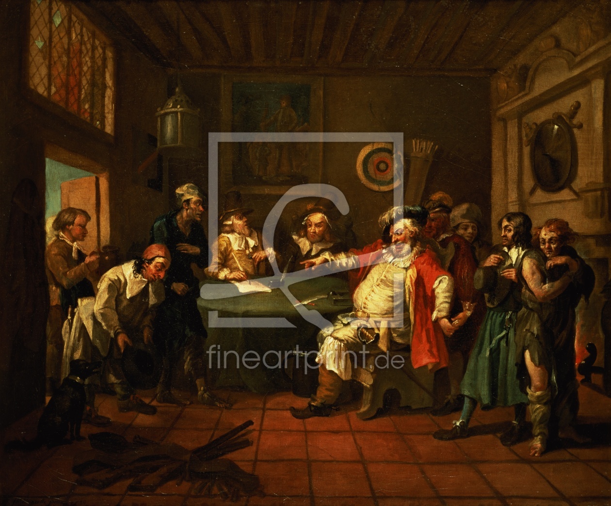 Bild-Nr.: 31000643 Falstaff Examining his Recruits from Henry IV by Shakespeare, 1730 erstellt von Hogarth, William