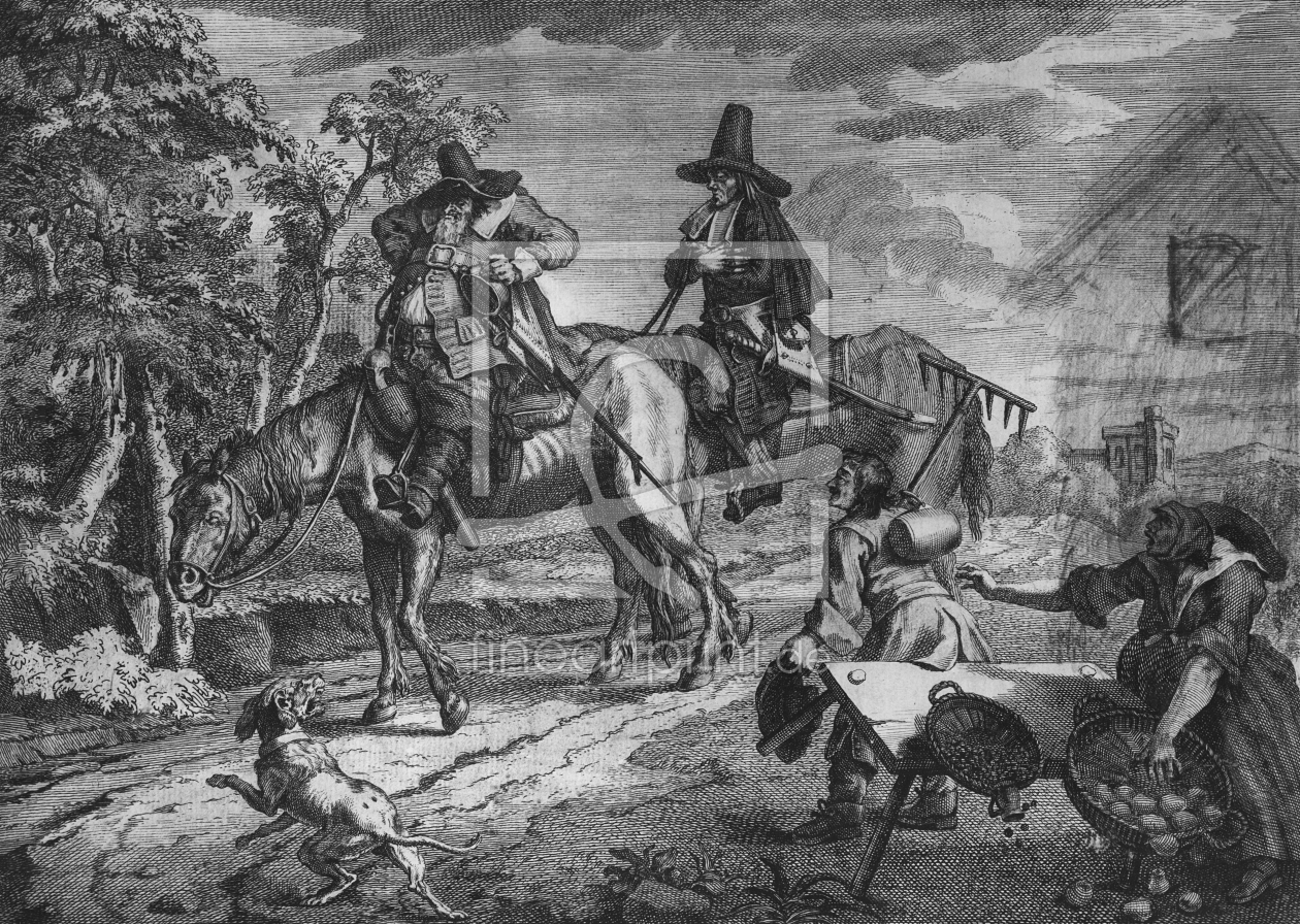 Bild-Nr.: 31000659 Hudibras Sallies Forth, Plate II, from 'Hudibras' by Samuel Butler, 1726 erstellt von Hogarth, William