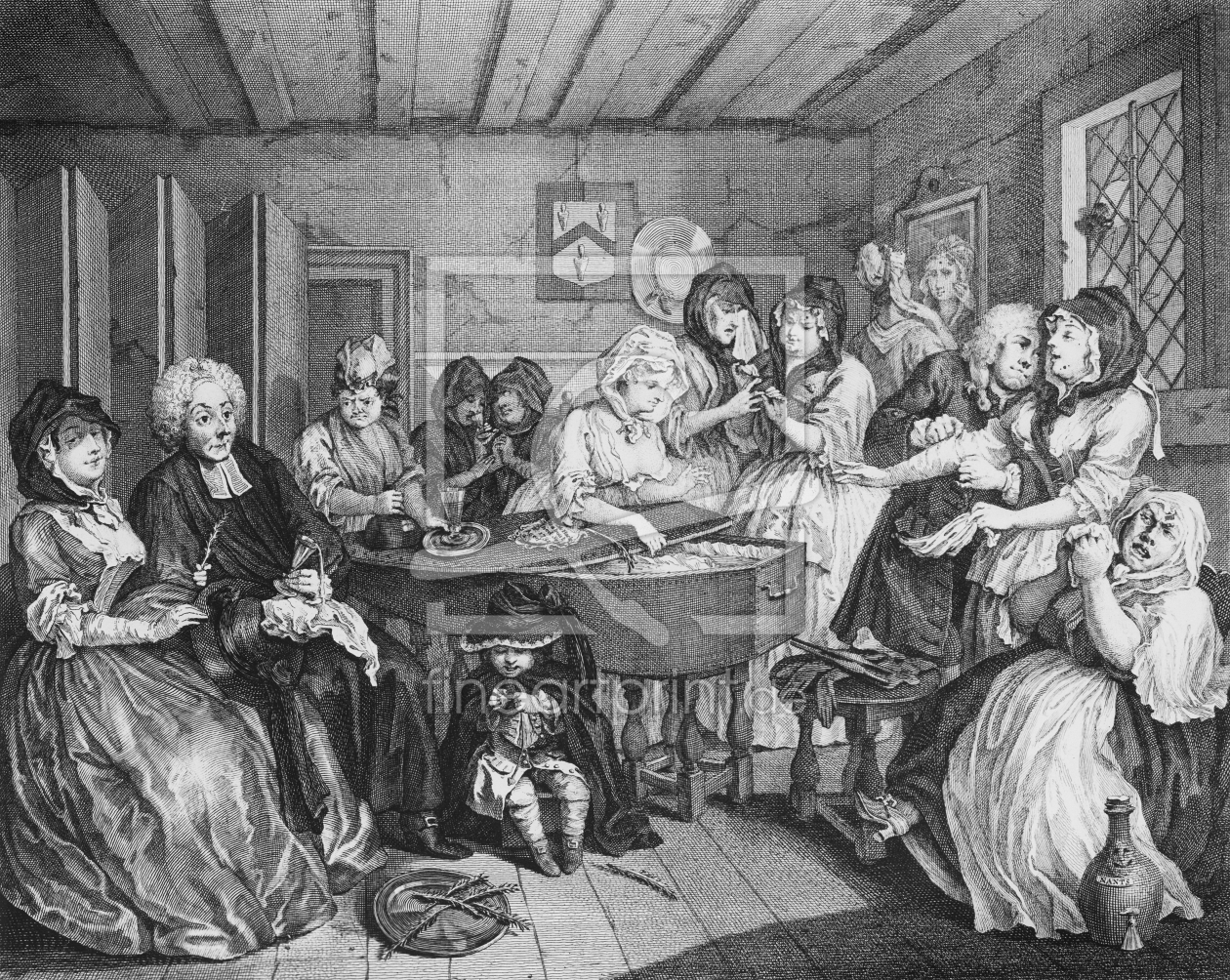 Bild-Nr.: 31000665 A Harlot's Progress, plate VI, The Funeral erstellt von Hogarth, William