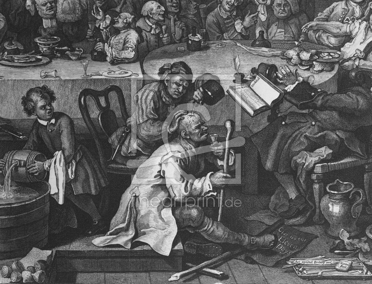 Bild-Nr.: 31000666 An Election Entertainment, 1755 erstellt von Hogarth, William