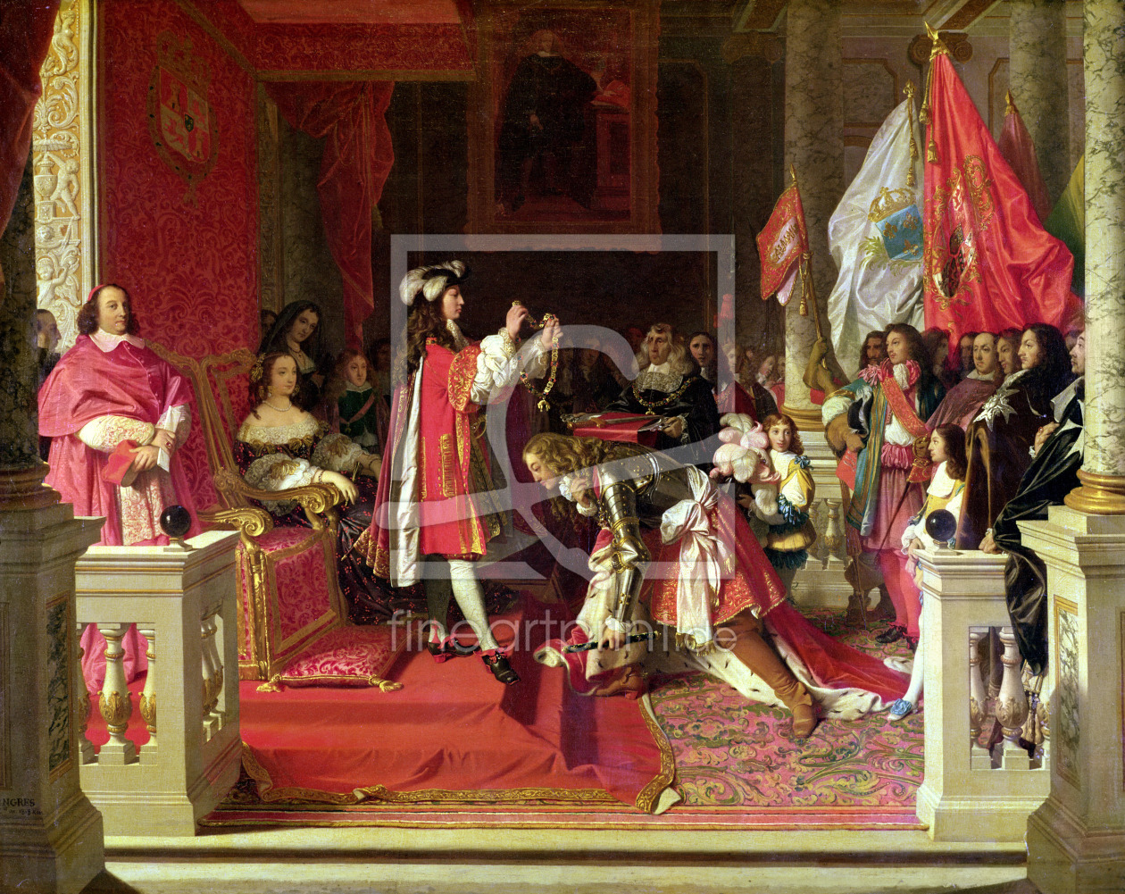 Bild-Nr.: 31000686 King Philip V of Spain Making Marshal James Fitzjames Duke of Berwick a Cavalier erstellt von Ingres, Jean-Auguste-Dominique