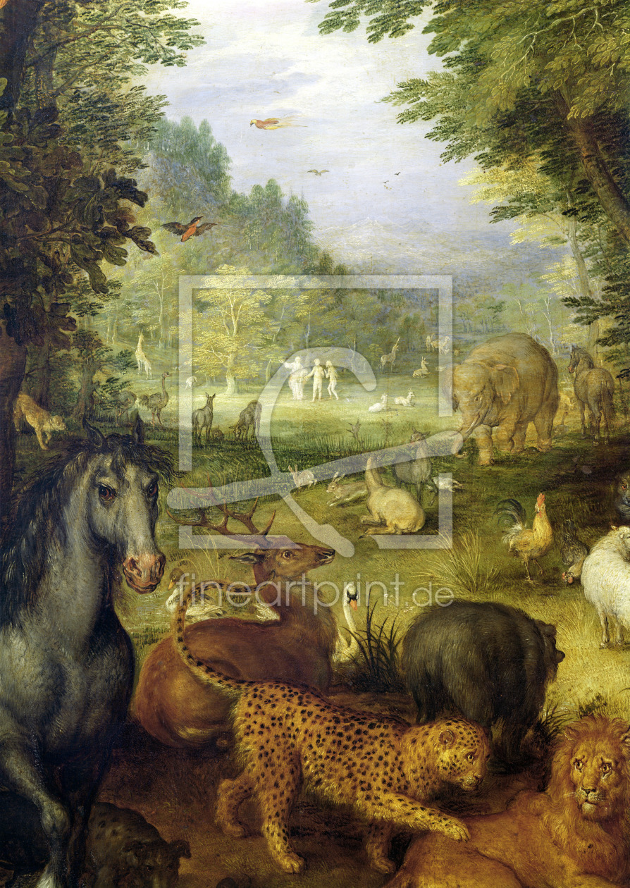 Bild-Nr.: 31000694 Earth, or The Earthly Paradise, detail of animals, 1607-08 erstellt von Jan Brueghel der Ältere