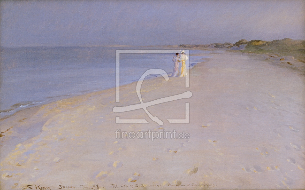Bild-Nr.: 31000736 Summer evening at the South Beach, Skagen, 1893 erstellt von Kroyer, Peter Severin