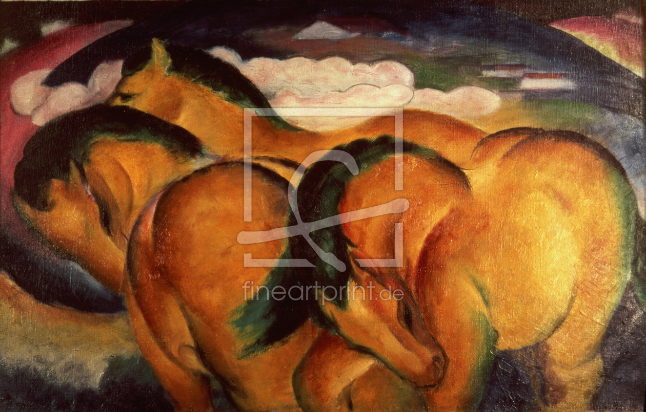 Bild-Nr.: 31000794 Little Yellow Horses, 1912 erstellt von Marc, Franz