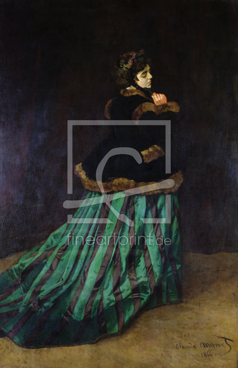 Bild-Nr.: 31000815 Camille, or The Woman in the Green Dress, 1866 erstellt von Monet, Claude