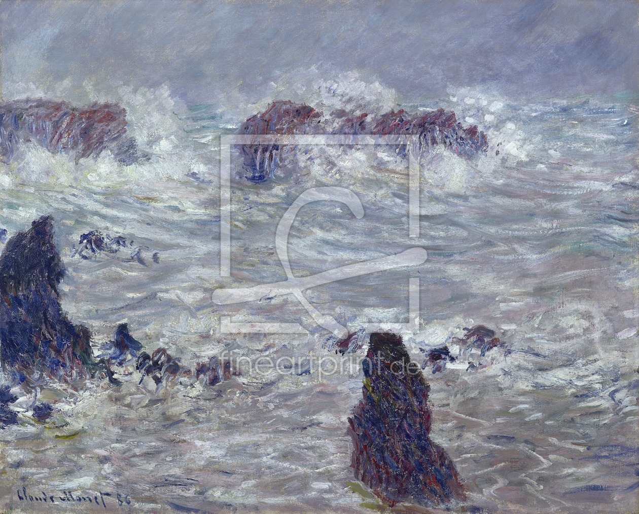 Bild-Nr.: 31000864 Storm, off the Coast of Belle-Ile, 1886 erstellt von Monet, Claude