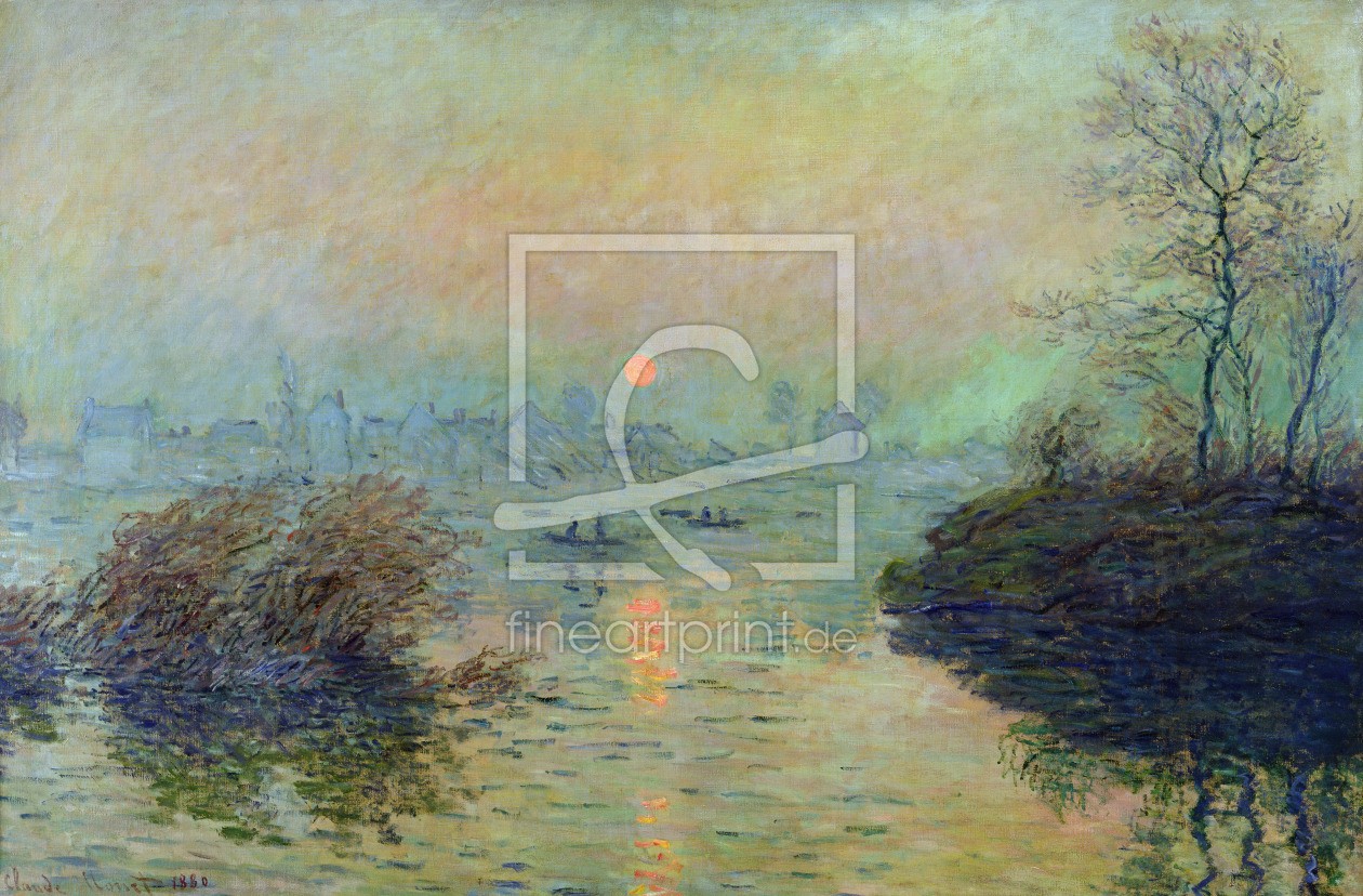Bild-Nr.: 31000865 Sun Setting over the Seine at Lavacourt. Winter Effect, 1880 erstellt von Monet, Claude